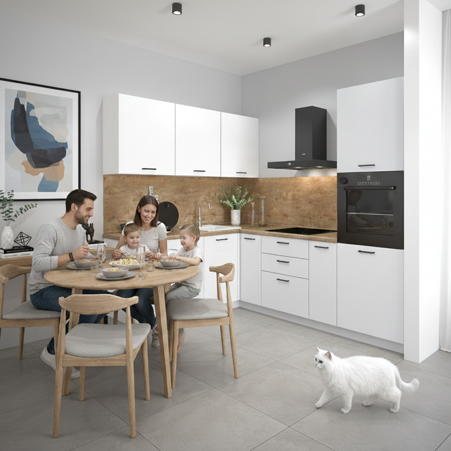 Кухонный гарнитур Рондо 12, 214x240x180x60 см