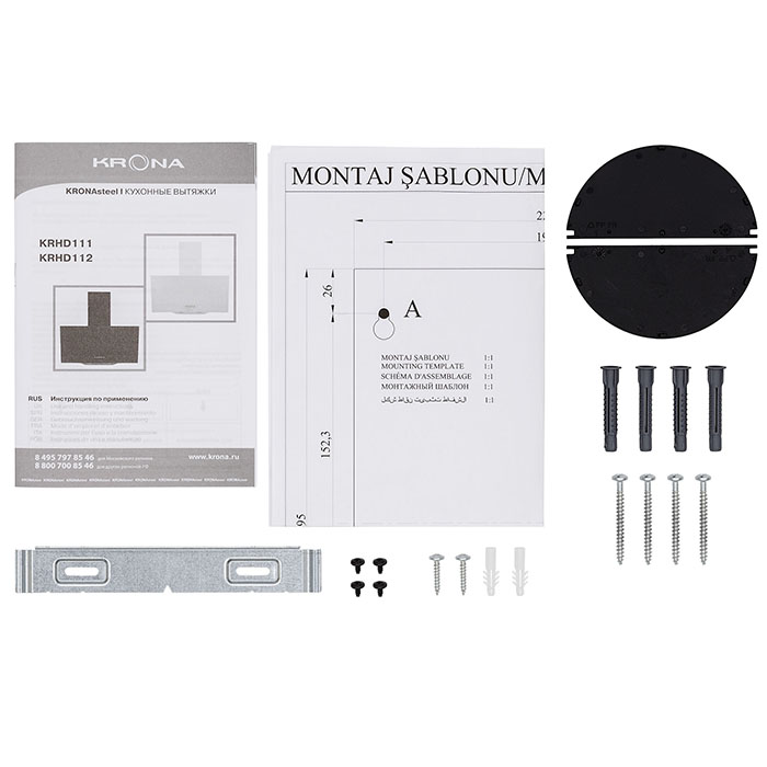 KRONA POLLY 600 BLACK PB V2 вытяжка кухонная KRHD111